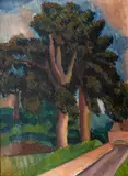 Bedřich Piskač, Landscape with Trees, 1928, oil on canvas