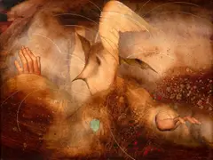Josef Vyleťal, The Fall of Icarus, 1988, oil on cardboard