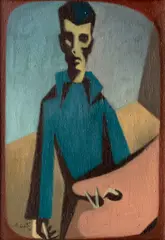 Anton Michalčík, Selfportrait, 1946, oil on canvas