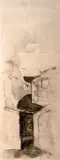 Josef Šíma, Secluded Place in Nice, 1954, mixed media (ink and wash drawing, watercolour) on vélin paper