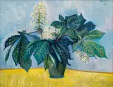 Richard Fremund, Blooming Chestnunt Brunches in Vase, 1951, oil on canvas