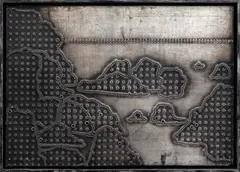 Alena Kučerová, Rocks, 1969, perforated metal plate