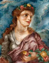 Antonín Procházka, Allegory of Sping, 1941, mixed media (oil, encaustic) on canvas