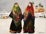Filipp Maljavin, Singing Peasant Women, 1933, oil on canvas