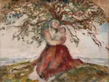 Jindřich Prucha, Mother with Child, 1913–1914, oil on canvas
