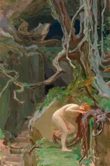 Maximilian Pirner, Temptation of Saint Anthony, 1900, oil on canvas