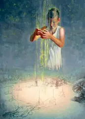Attila Szűcs, Rehearsal, 2021, oil on plywood