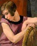 František Zdeněk Eberl, Berthe in a Violet Blouse I, 1926, oil on canvas