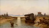 Karel Liebscher, Venice, 1890s, oil on wood panel