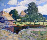 Ota Bubeníček, In Arnoštovice, 1910, oil on canvas