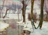 Alois Kalvoda, Stream in Winter