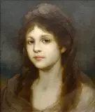 Gabriel von Max, Portrait of a Girl, 1880s/1890s, oil on canvas