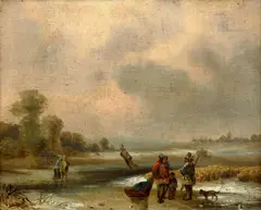 Viktor Barvitius, On the Ice, after 1860, oil on canvas laid down on cardboard
