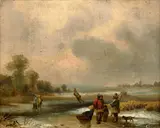 Viktor Barvitius, On the Ice, after 1860, oil on canvas laid down on cardboard