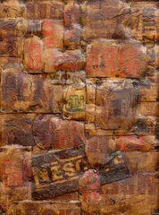 Jan Kubíček, Assemblage with Letters, 1964, mixed media (paper, nails, varnish) on plywood