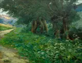 Otakar Lebeda, Path along the Forest, 1897, oil on cardboard