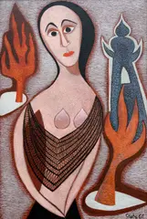 Karel Chaba, A Lady, 1960, oil on canvas