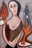 Karel Chaba, A Lady, 1960, oil on canvas