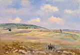 Václav Rabas, Ploughing, 1954, oil on canvas