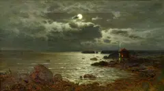Nocturne by Adolf Chwala, 1880s, oil on canvas, sold Nov 2021