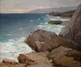 Aleksej Vasiljevič Hanzen, Sea Shore, circa 1920, oil on canvas