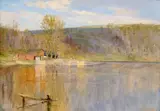 Roman Havelka, On the Pond, 1899, oil on cardboard