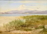 Bedřich Havránek, View of Chiemsee, 1843–1845, oil on cardboard