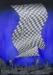Ondřej Basjuk, Start and Finish, 2020, acrylic on canvas
