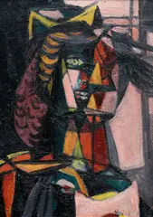 Hella Guth, A Head, 1949, oil on canvas