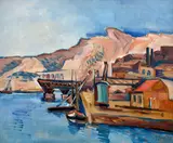 Jan Slavíček, Port in L'Estaque, circa 1928, oil on canvas