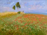 Karel Langer, Summer on the Zvičina Hill, 1909, oil on cardboard