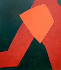 Vladimír Preclík, A Bold Step into the Green, 1998, mixed media (oil, stucco) on canvas