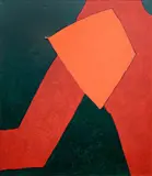 Vladimír Preclík, A Bold Step into the Green, 1998, mixed media (oil, stucco) on canvas