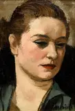 František Zdeněk Eberl, Portrait of a Woman in a Green Blouse, 1940, oil on canvas
