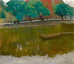 Antonín Slavíček, Prague River Bank, 1902, pastel on canvas