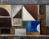 Karel Těšínský, Composition I, 1959, oil on canvas
