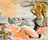 Martin Krajc, Sweet Caroline, 2020, mixed media (acrylic, charcoal) on canvas