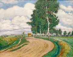 Bohuslav Dvořák, Harvest Time, circa 1920, oil on canvas