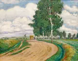 Bohuslav Dvořák, Harvest Time, circa 1920, oil on canvas