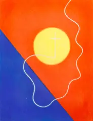 Karel Malich, Light, 1992, pastel on handmade paper