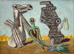 František Janoušek, Fossil People II, 1938, tempera on canvas