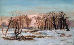 Ľudovít Csordák, Winter Trees, 1897, oil on canvas
