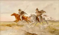 Mikoláš Aleš, The Huns, 1884, oil on canvas