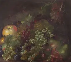 Anton Waldhauser, Still Life, circa 1860, oil on canvas