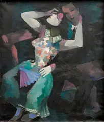 František Kaláb, Lovers, 1933, oil on canvas