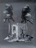 Ondřej Basjuk, 3D Adventure, 2022, acrylic on canvas