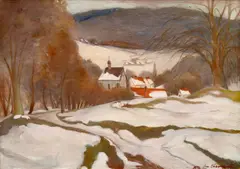 Jan Trampota, Foothill Landscape, 1923, oil on canvas