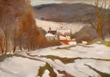 Jan Trampota, Foothill Landscape, 1923, oil on canvas