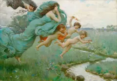 Hugo Boettinger, Muse, 1902, oil on canvas laid down on cardboard