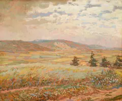 Josef Bárta, On a Balk, 1910s, oil on cardboard